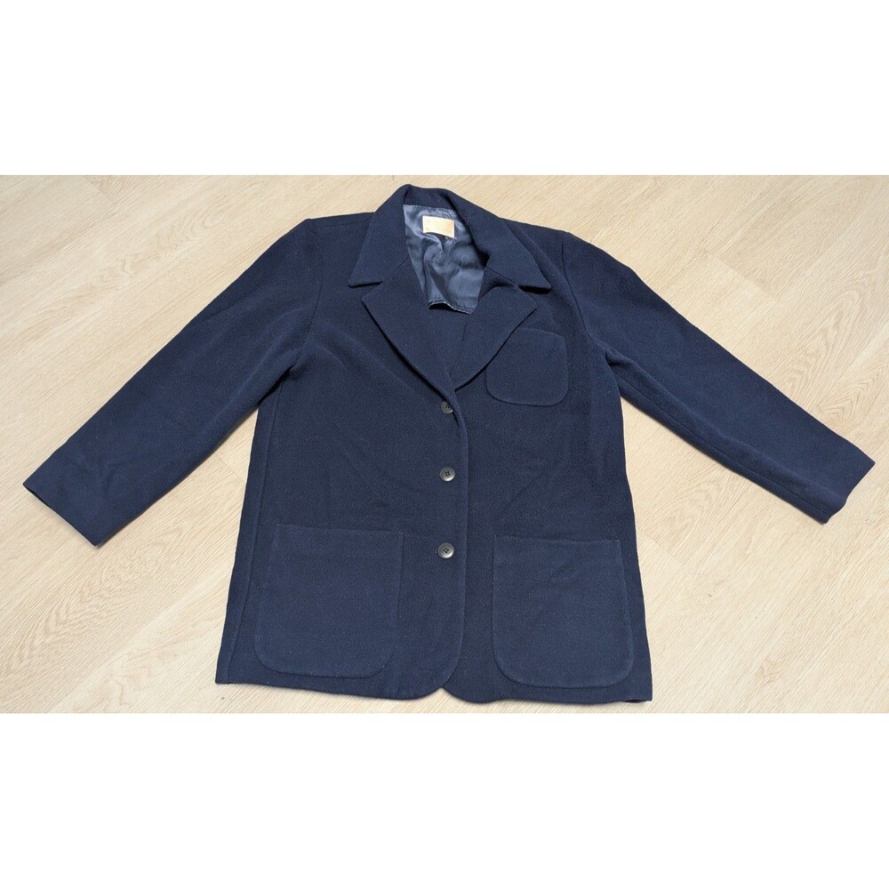 1980 Medium Pendleton Navy 100% Virgin Wool Blazer Jacket